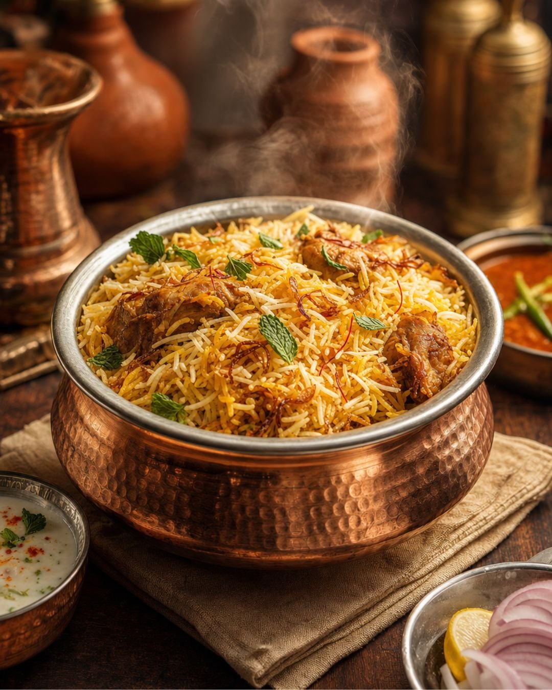 Lucknowi biryani at Musafir Kitchen & Bar Brampton