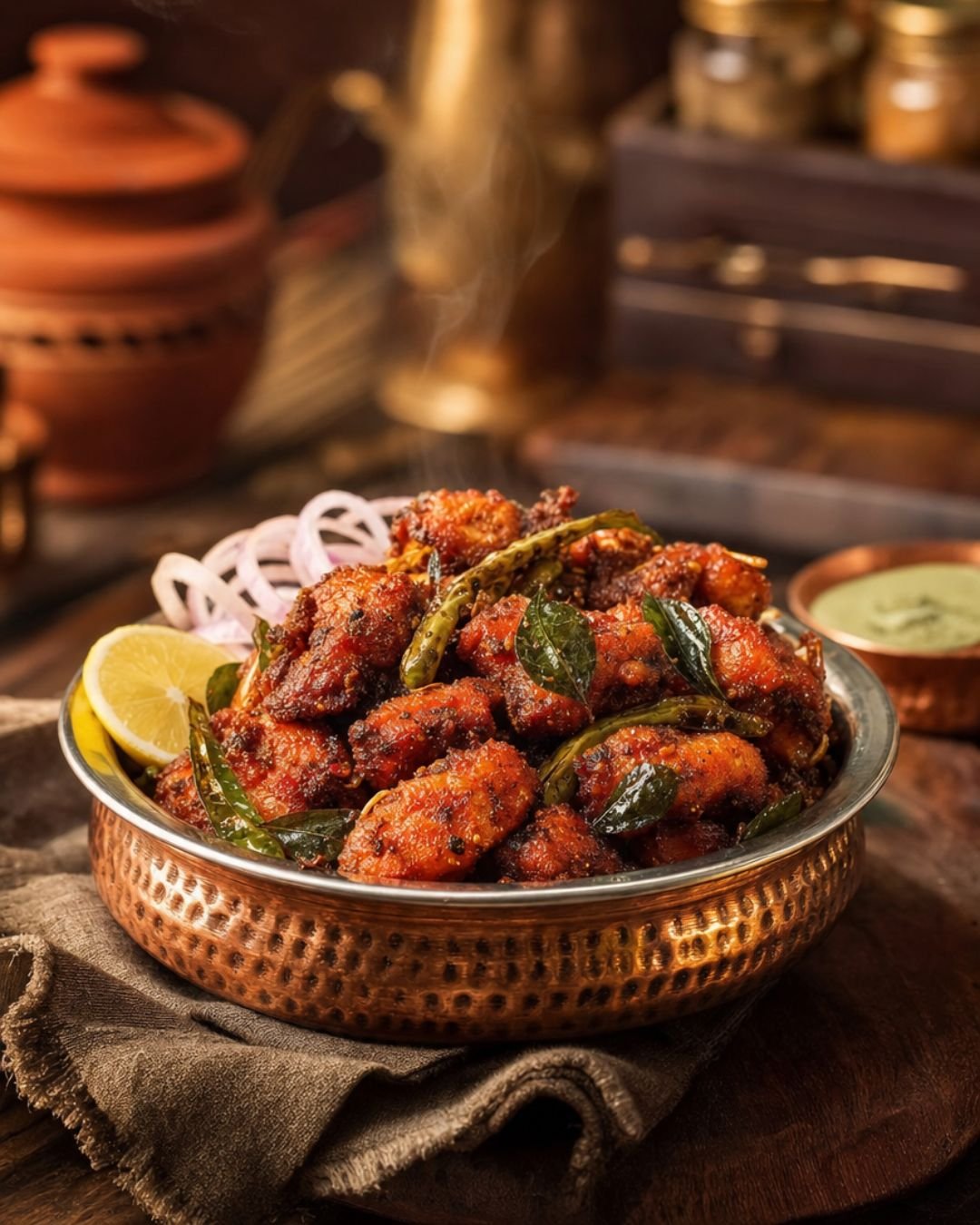 South Indian Chicken 65 at Musafir Kitchen & Bar Brampton